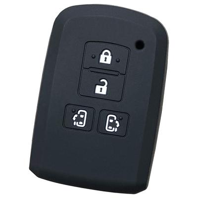 [IKT] Smart Key Silicone Cover for Toyota Cars, 4 Buttons, Both Sides Slide, Black/Voxy/Noah/Esquire/Alphard/Velfire/Sienta,
