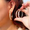 Light Luxury K Gold Jewelry Full Of Diamonds, Large Circle Earrings, Slightly Inlaid Zircon Women'S Earrings.