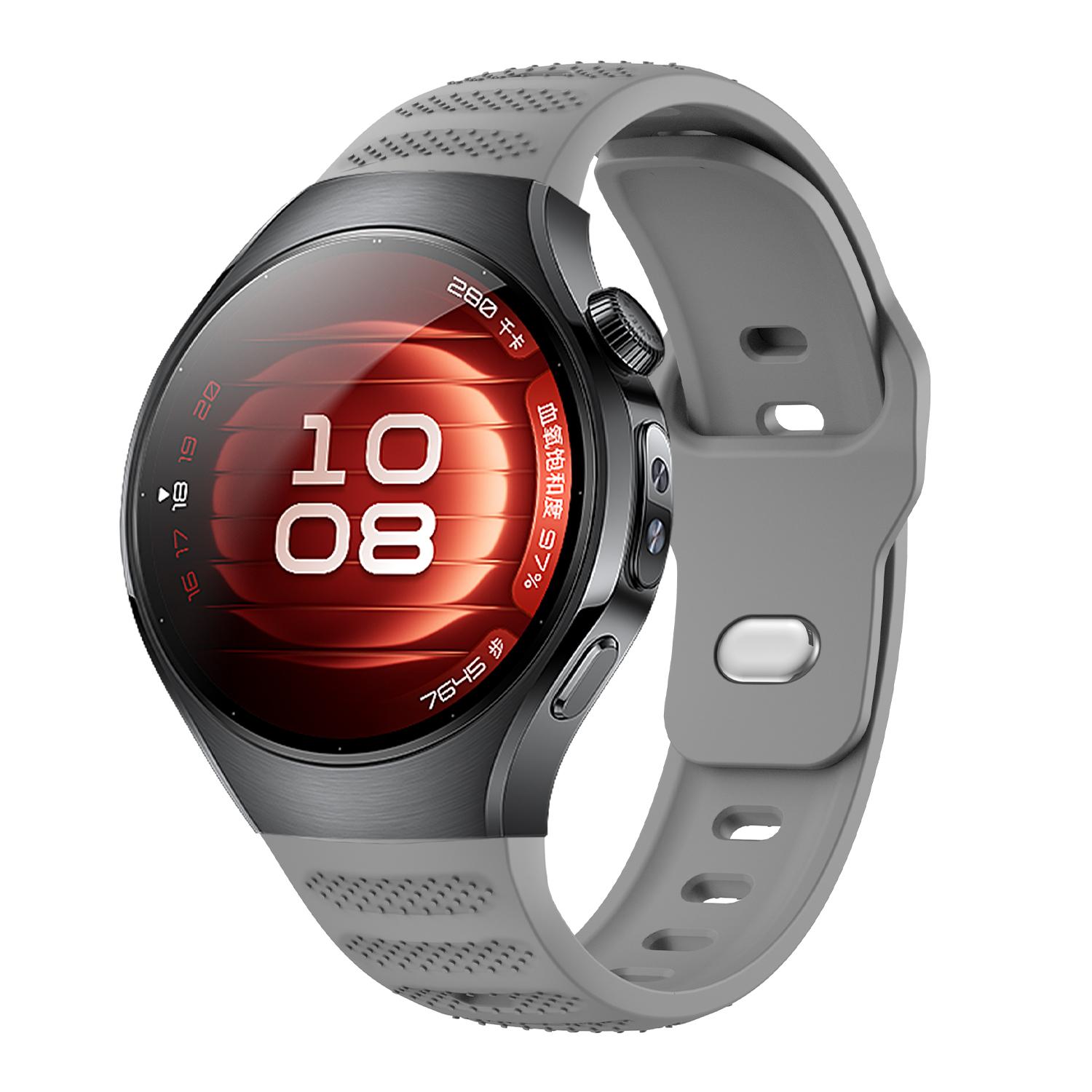 

Мягкий силиконовый ремешок для часов без зазоров для Huawei Watch 5 42 мм 46 мм, спортивный браслет для Huawei Watch 5, ремешок для часов Huawei Watch 5 46MM серый