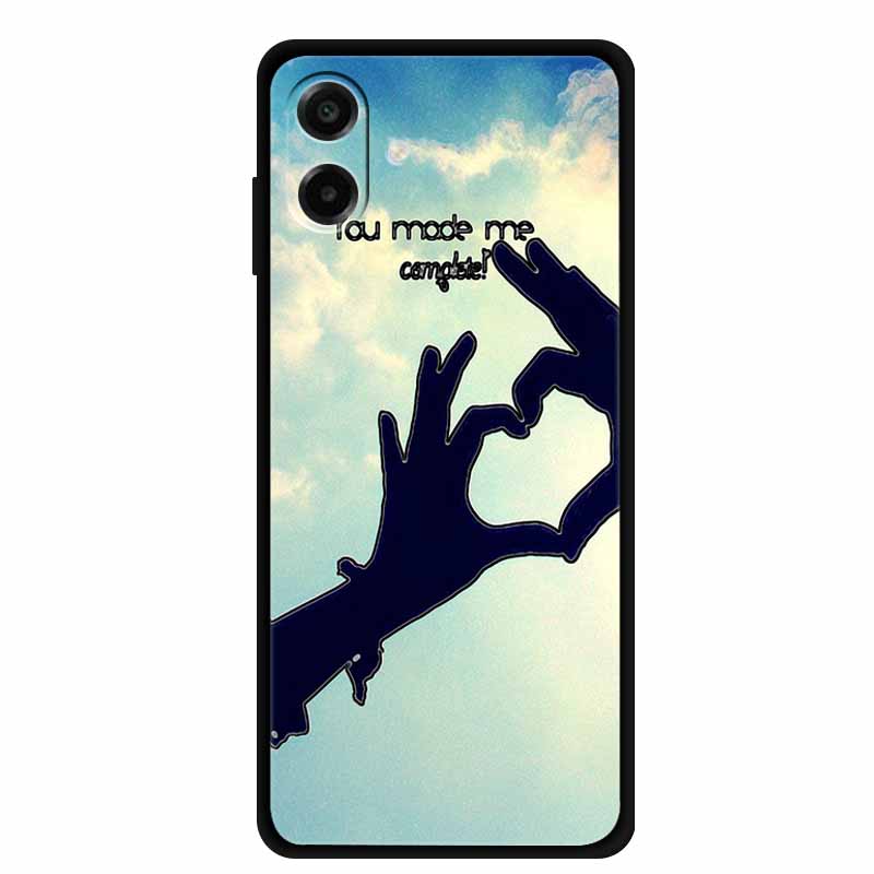 3D Silicone Case For Samsung Galaxy A07 4G Case Relief Emboss Flowers Black Soft Back Cover Coques For Samsung Galaxy A17 Cases