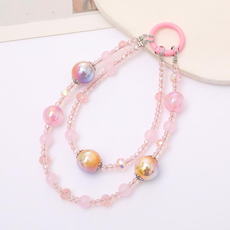 New Pearl Bow Beaded Pendant Phone Case Charm Wrist Strap Lanyard