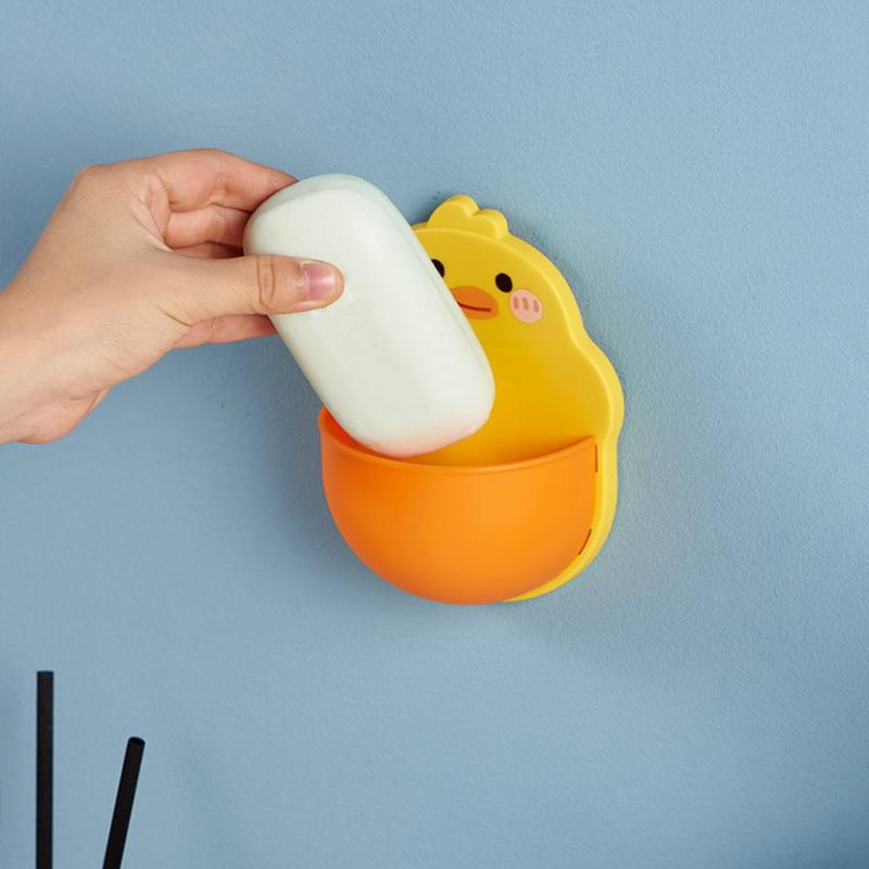 Saboneteira de Parede Desenho Animado Autoadesiva Porta-Canetas de Parede, Armazenamento para Escrita com Canetas Marcadoras, Armazenamento de Mesa, Fofa