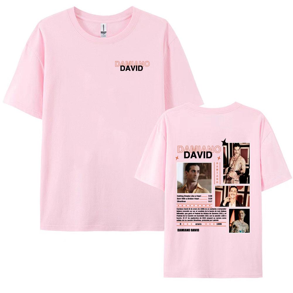 Rock Band Unisexeskin Damiano David Tour Merch Tshirt Unisex Women Fashion Hip Hop T Shirts Tops Casual Oversized 100 Cotton TShirt