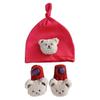 Winddichtes Baby-Mützen- und Socken-Set Für Babys Niedliche Bären-Baby-Mütze