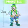 Elegant Ceramic Clown Doll Poseable Clown Figurine Statue For Tabletop Shelf Decoration Halloween Carnivals Ornament