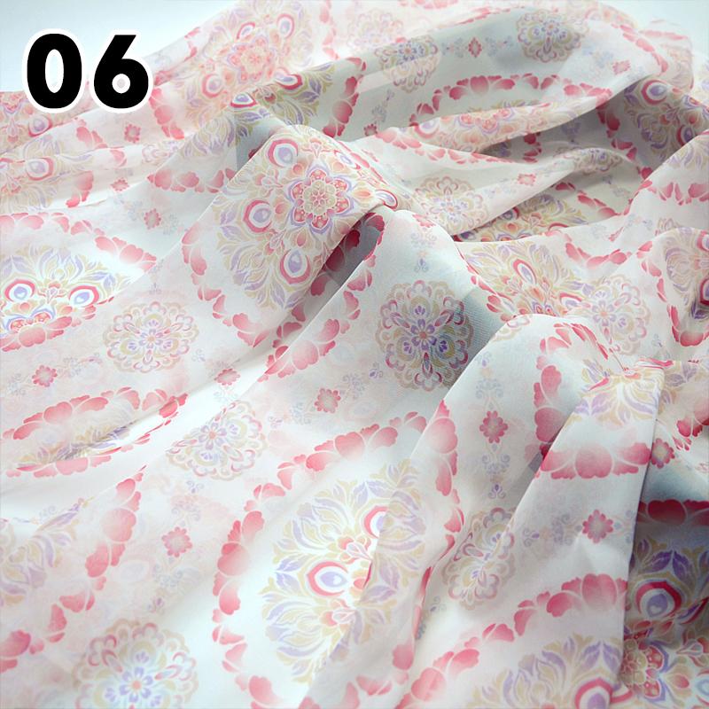 50X145Cm Dunhuang Tuanhua Tulle Fabric By Meter for Hanfu Skirts Dress Wedding Chinese Diy Sewing Craft Gradient Chiffon Fabric