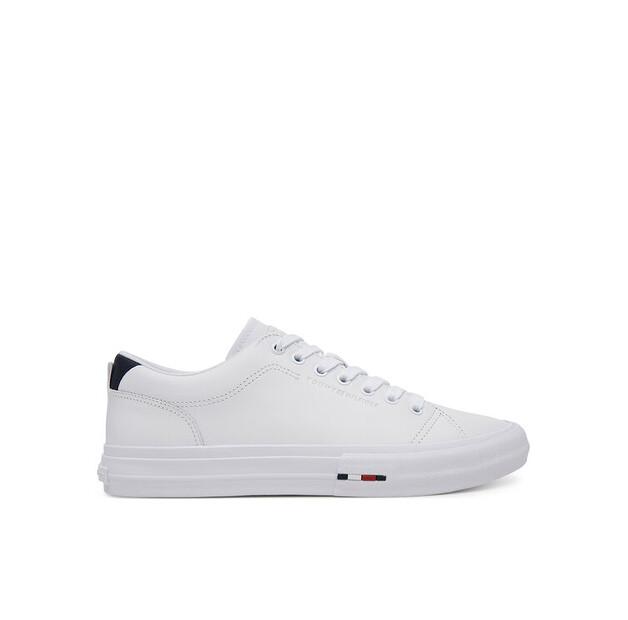 Мужские кроссовки Tommy Hilfiger Th hi vulc street lth patch fm0fm05312 белые