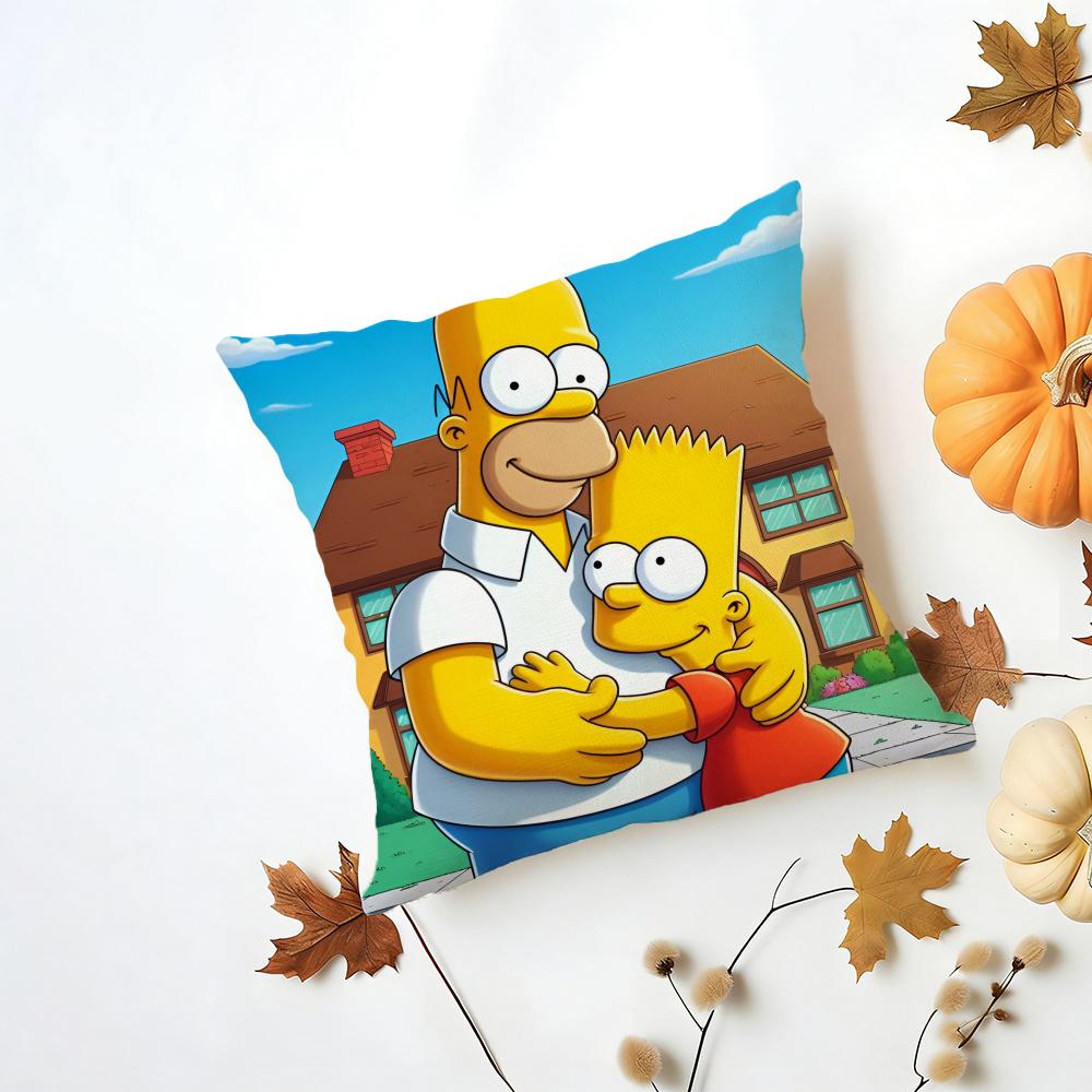 Simpsons La peliculaLos Cushion Cover Iceland Washable Linen Soft for Daily Sofa Bed Home Room Decor