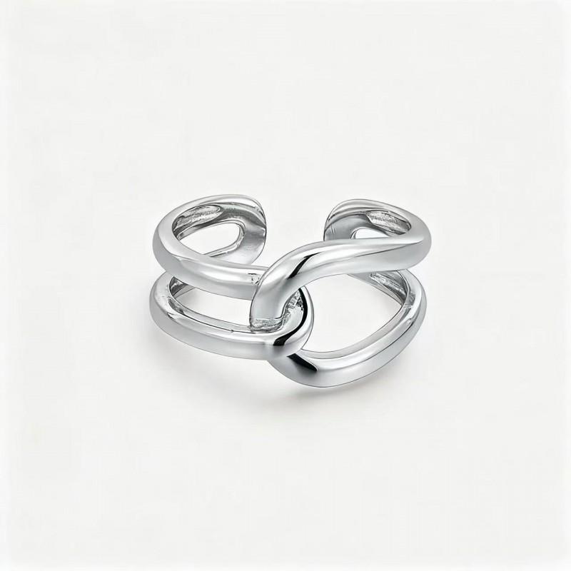 Adjustable Open Ring Women Men Copper Rope Knot Design Vintage Minimalist Stackable Band Adjustable Open Band