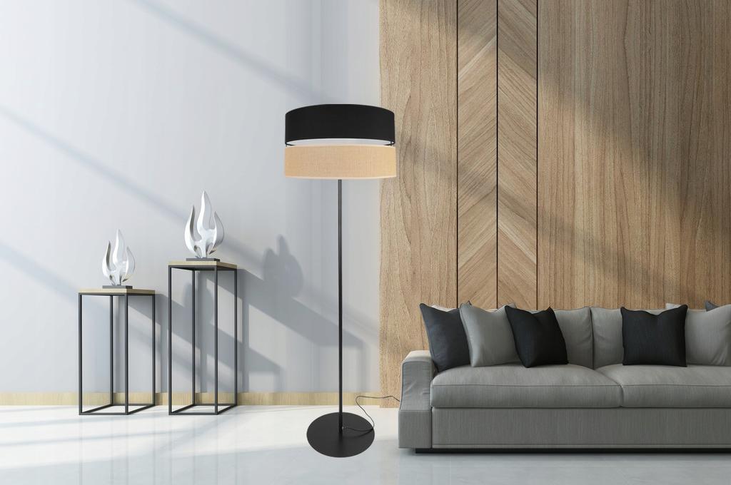 Floor Lamp Standing Metal Lampshade 40Cm Black