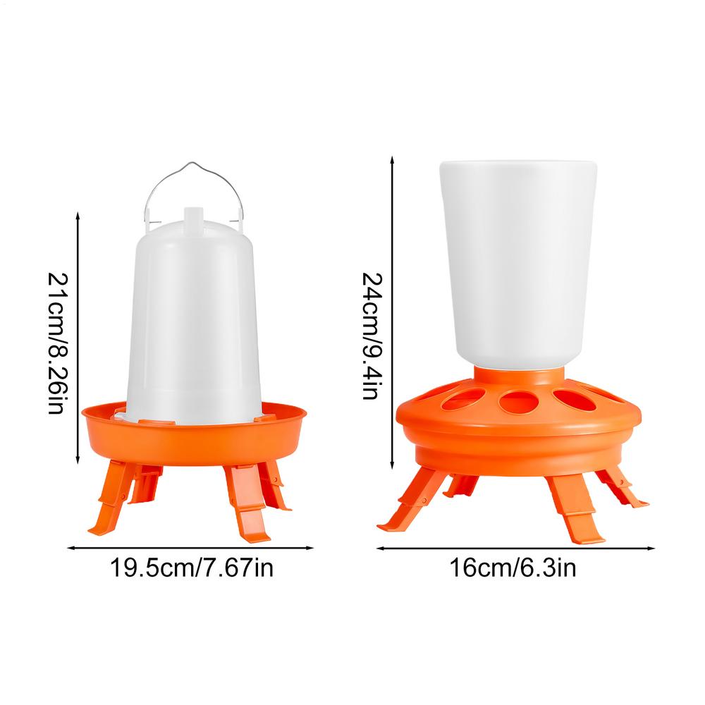 Poultry Automatic Feeding Bucket Chicken Feeder Barrel Water Bucket Geese Quail Drinking Farm Chicken Coop Water Supplies