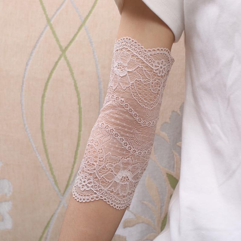 Women's Summer Lace Sun Protection Arm Sleeves with Elbow and Wrist Support
