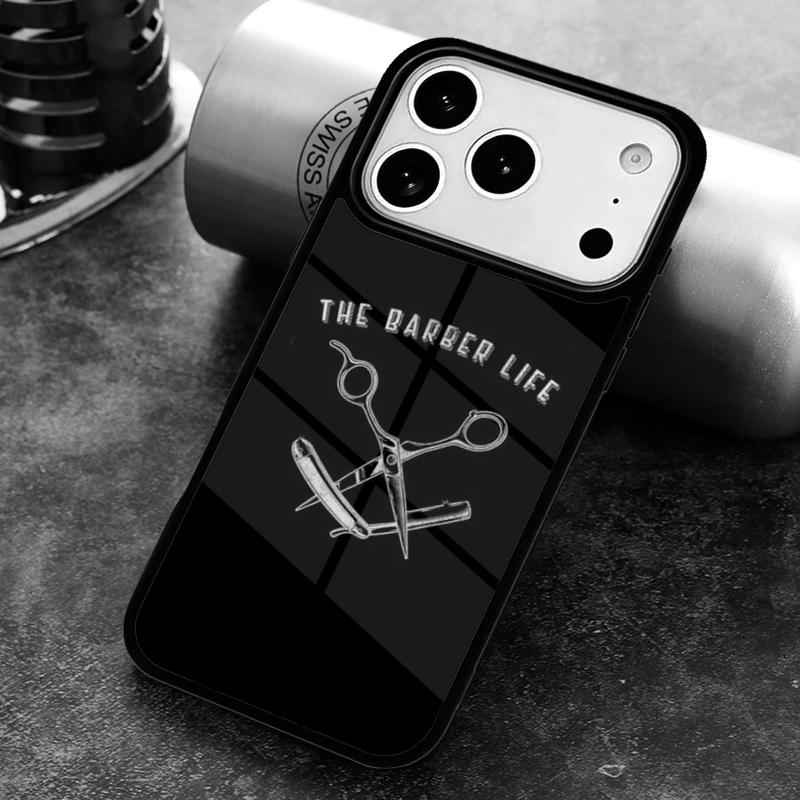 Barber Life Vintage Retro Phone Case For iPhone 17 16 15 14 13 12 11 Pro Max Plus 17Air Soft Silicone Cover