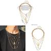 Geometric Cross Pendant Necklace With Tassel And Colorful Crystals For Fashion Forward Men And Women