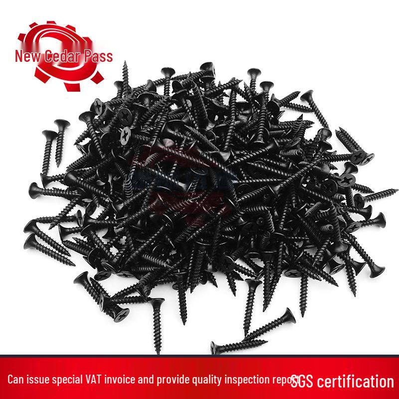 Black Phosphate Cross Recessed Flat Head Self-Tapping Drywall Screws for Light Steel Keel and Plasterboard