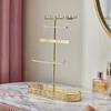 Luxury Metal Jewelry Stand Desktop Earring Ring Storage Display Holder Household Watch Bracelet Organizer Display Hanging Rack