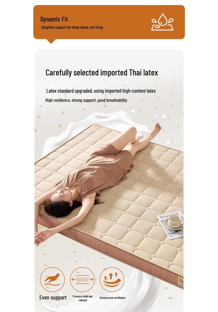 Four Seasons Latex Sponge Mattress - Single/Double, Dorm & Home Tatami Pad