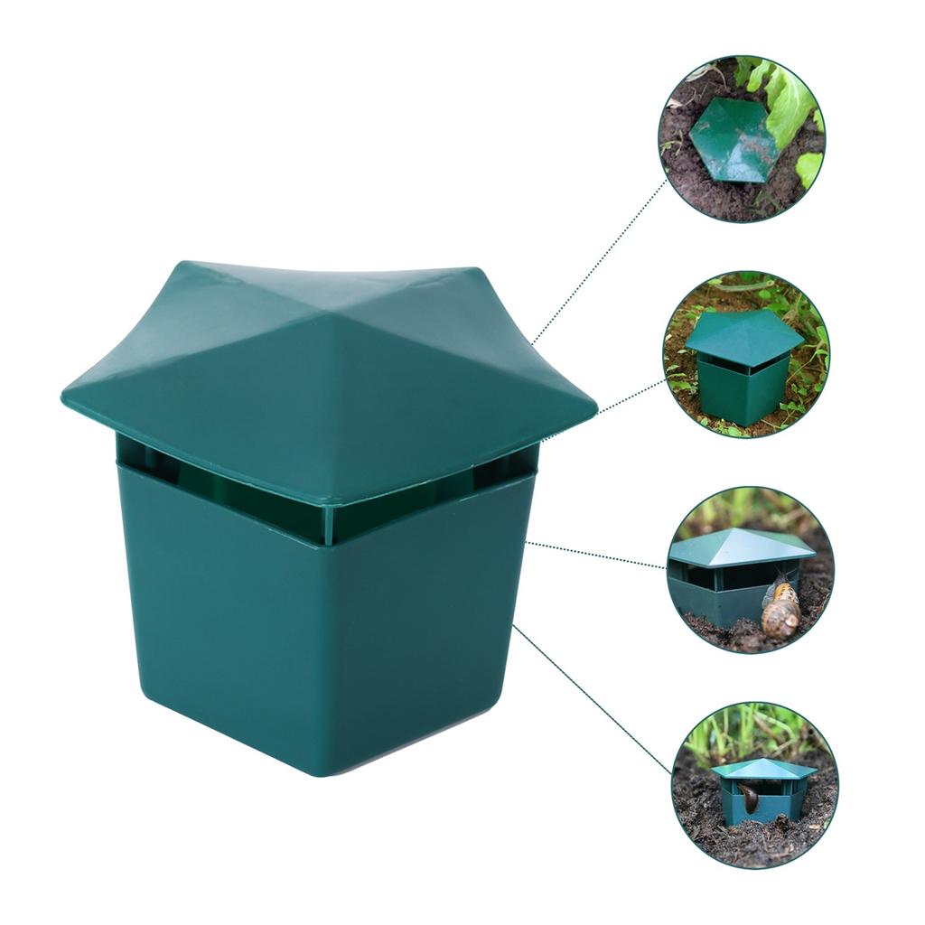 3Pcs Snail Cage Gardening Tool Green Insect Snail Controller Garden Greenhouse Reptile Trap Plant Flower Vegetable Pot Ornaments