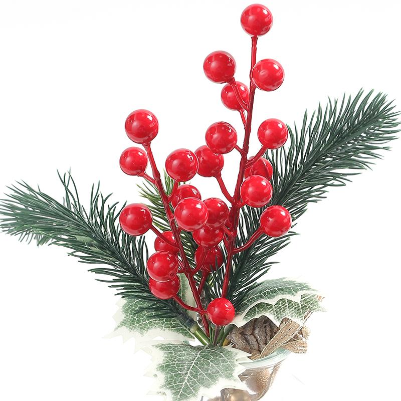 5/10Pcs Chritsmas Decoration Red Artificial Berry Chritsmas Tree Ornaments for Home Decor Navidad New Year 2025 Decor Accessory