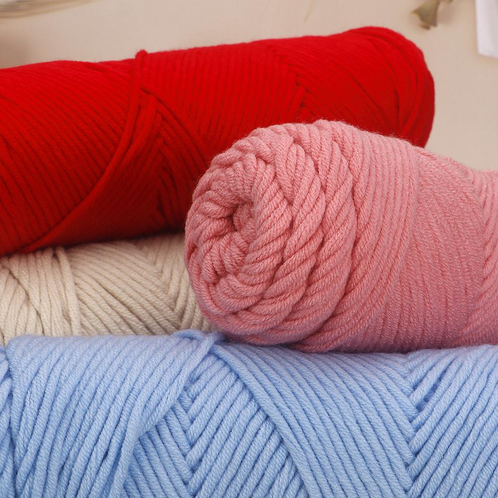 5 Pcs Cotton Select Yarn 17.63oz/500g, Light Worsted Thick Yarn For Knitting Baby Wool Crochet Scarfcoat Sweater Weave Thread