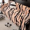 Zebra Print Rabbit Plush Sofa Towel Autumn and Winter All-inclusive Non-slip Living Room Cushion High-end Cover Cloth Thickened Winter Blanket
