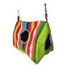 Pet Bird Parrot Soft Warm Striped Flower Hanging House Sleep Bed Cave Nests