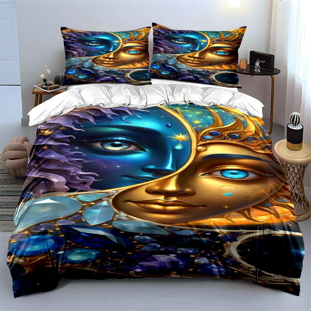 Sun, Moon, and Stars. Bedding Sets Duvet Cover Sets Duvet Covers Pillowcases(1 * Duvet Cover 2 * Pillowcases Without Duvet Insert)