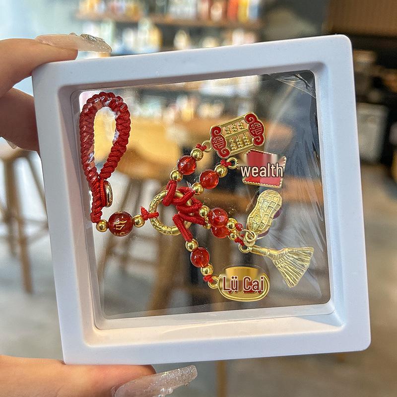 Guochao Brass Zodiac Animals Keychain: Chinese Style Pendant for Couples