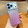 Colorful Gradient Glitter Peacock iPhone 17 Case with Rhinestones for Apple 16 Pro Max