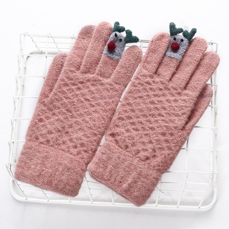 

Велосипедные перчатки для женщин, новые зимние, с сенсорным экраном, замшевые, с флисовой подкладкой, утолщенные, высокого качества one size fits all