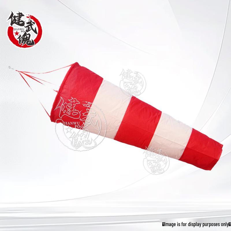 Red & White Striped Weather Windsock