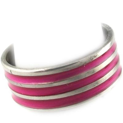 Stahlring 'Peaceful' silberrosa - 7 mm