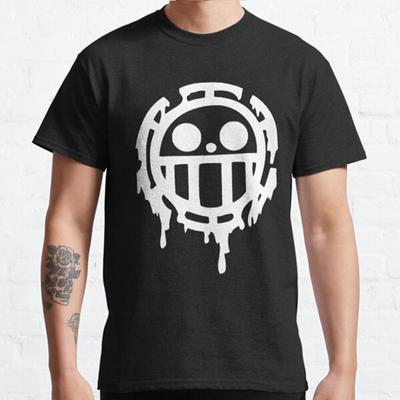Letní pánské módní ležérní trička s krátkým rukávem Jednodílné Trafalgar Law Anime Černé Trička Nadměrná trička