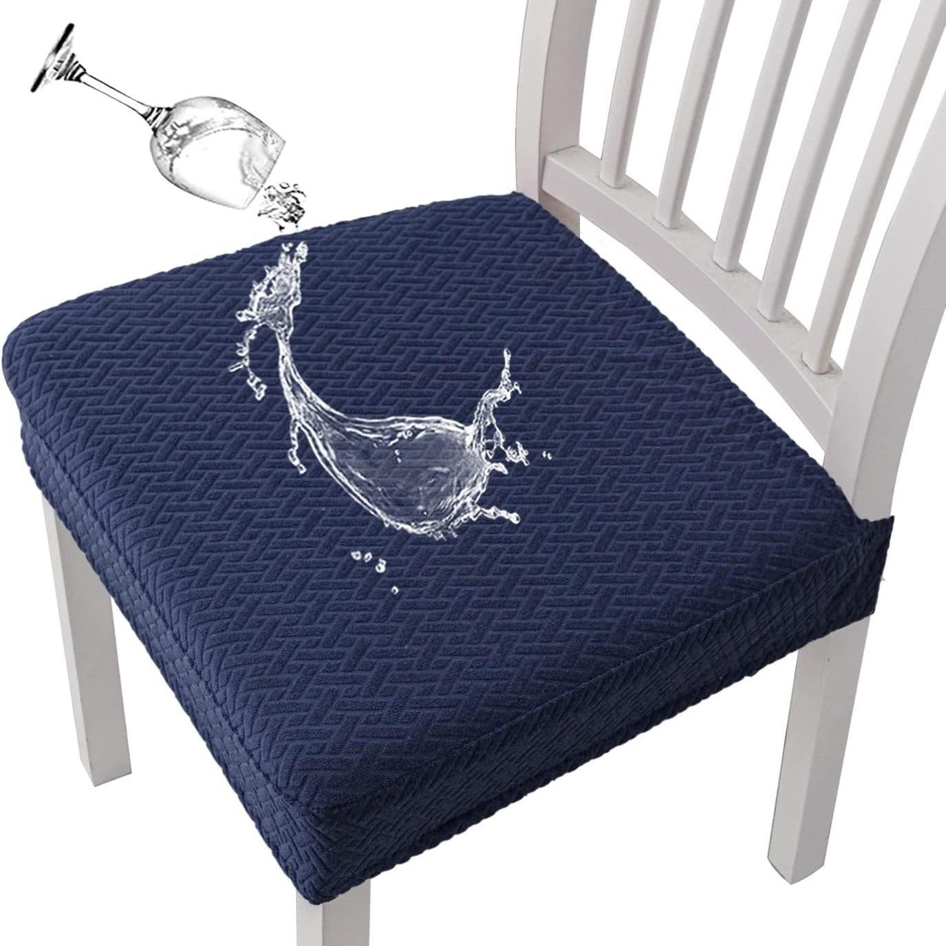 

Elastic Solid Colors Chair Seat Covers Waterproof Removable Washable Anti-dust Seat Cushion Cover Kitchen Restaurant Home 1PC