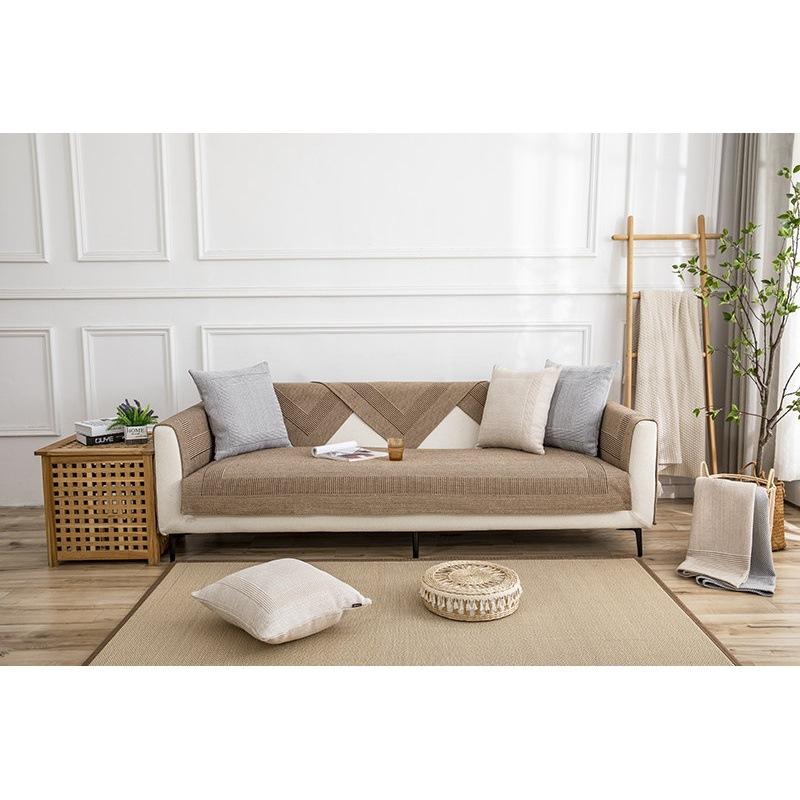 

Thickened Non-slip Living Room Linen Sofa Cushion Four Seasons General Fabric Simple Modern Cushion Cotton and Linen Sofa Towel. 70*70