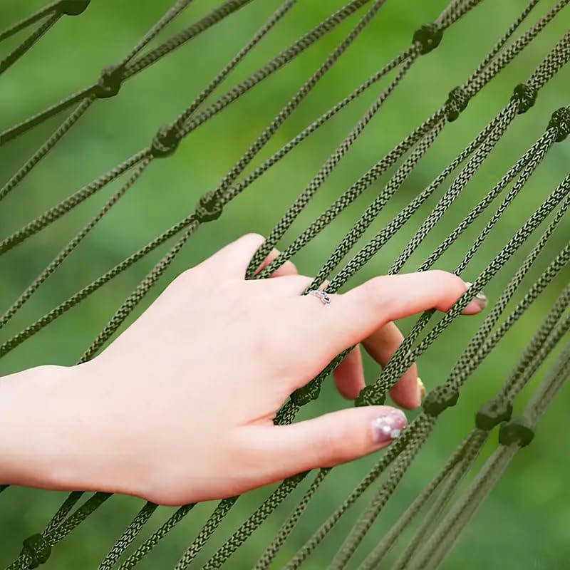 Travel Hammock,Camping Hammock, Outdoor Sport Hammock Army Green Net Mesh Nylon Sleeping Bed