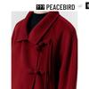 PEACEBIRD Women's New Chinese Style Double-faced Wool Coat
