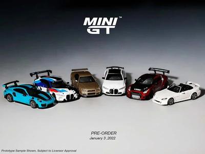CNAUID1 MINIGT 1/64 Nissan Skyline GT-R (R34) V-Spec II Alloy Car Model Car Friends Gifts Collect Ornaments Kids Xmas Gift Toys for Boys