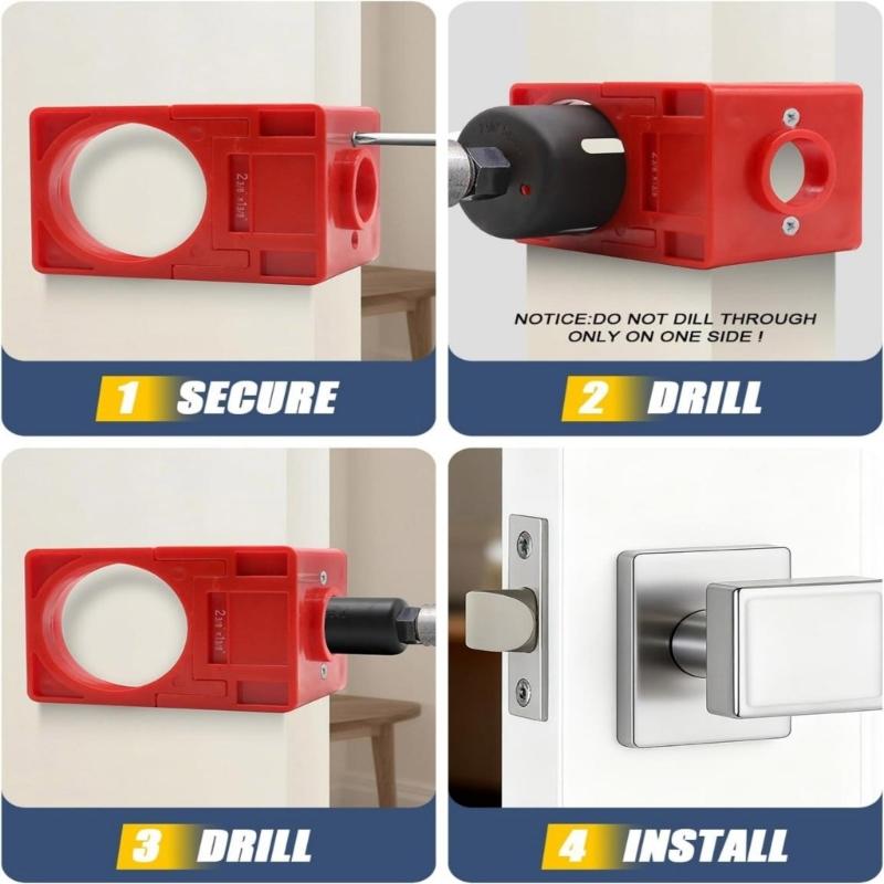 Complete Door Tool Set Feature Hinge Jigs and Locking Templates Door Hinge Jigs for Professional Installation Result