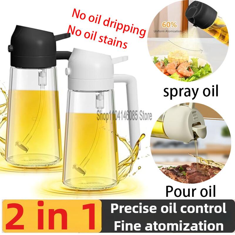 Bouteille Pulvérisateur d'Huile Pulvérisateur Huilier de Cuisine Distributeur d'Huile en Spray Olive Ustensiles de Cuisine Shaker à Sel Vaporisateur Huilier pour Camping BBQ