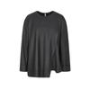 LESS 2025 Autumn H-Type Loose Fit Round Neck 100% Wool Shirt