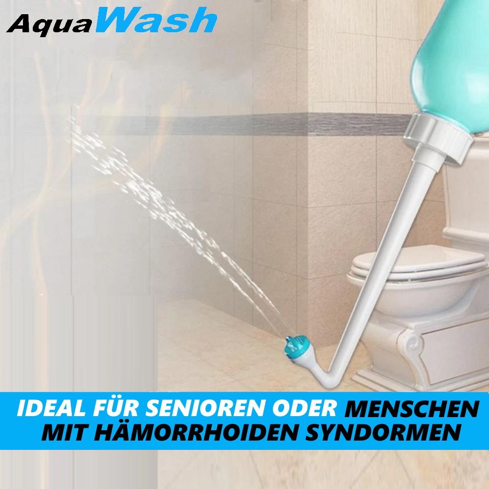 AquaWash Portable Premium Bidet Mobile Butt Shower Hemorrhoids Irritable Bowel Happy