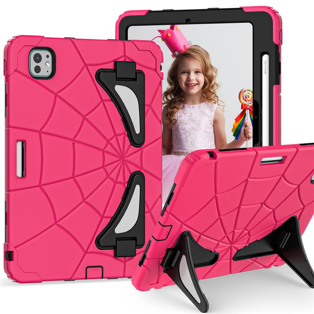 Spider Armor Case For iPad Pro 11 M4 A2836 2025 Gen Hevay Duty Rugged Protection Kids Tablet Cover With Pen Slot