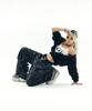 AAKAM Knee Pin-Tuck Camo Zippered Cargo Pants (Black)