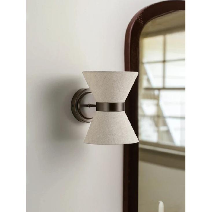 2025 Japanese Vintage Fabric Wall Lights Wabi Sabi Aisle Wall Lamp for Hallway Home Decor Bedroom Bathroom Wall Sconce Lighting