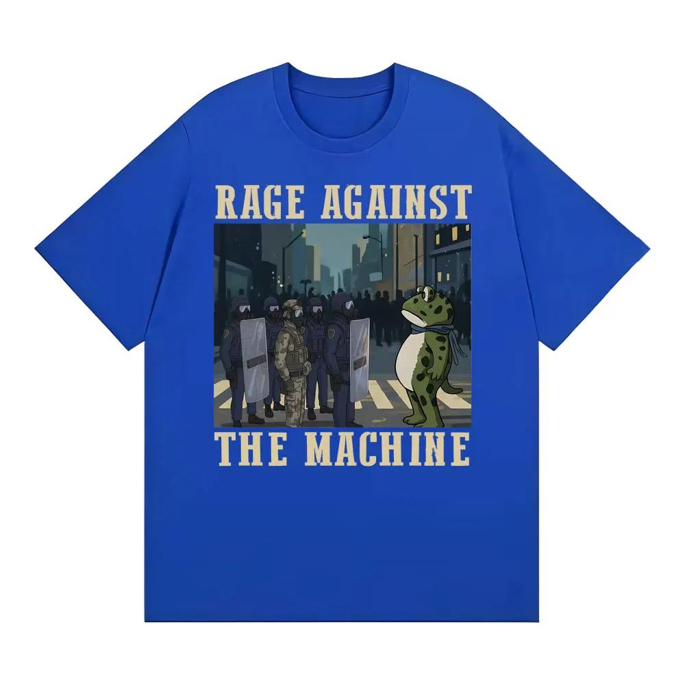 

Portland Frog Protest Rage Against The Machine T-Shirt Funny Meme Graphic T Shirts Men Women High Quality Cotton T-shirts 3XL