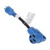 RV Power Adapter Conversion Cable 30A to 30A 125V 10awg 3 Cord for Charging Vehicles Blue