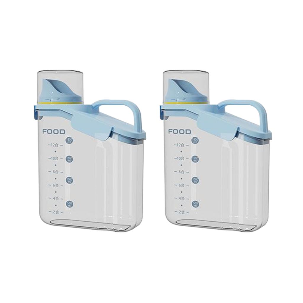 2pack/lot BPA-free Storage With Storage 2pieces Transparent Cereal Containers Lids 2pcs/set 4-piece Cereal Containers