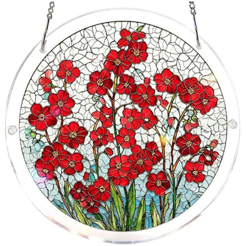 Puzzle Sun Catcher Stained Glass Window Hangings Acrylic Suncatchers Decors for Home Garden Ornament Housewarmings Gift