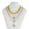 Stylish Stackable Sun and Star Necklace Set Multilayer Clavicle Chain Gravel Bead Jewelry For Casual Or Formal Outfits